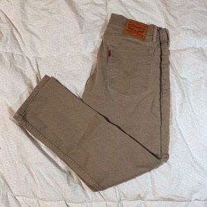 Levi Strauss 513 Beige Canvas Slim Fit Jeans